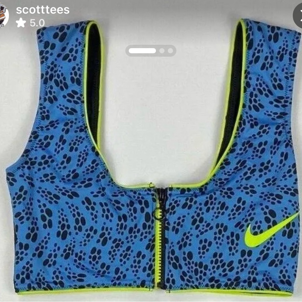 Women’s Medium Nike Blue and Green Swim Top.
